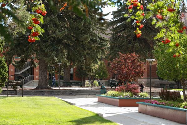 Montana Tech's central courtyard